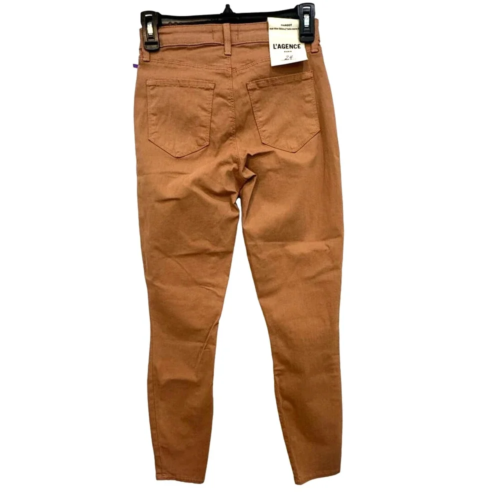 LAGENCE NWT $275 Margot Mid-rise Skinny Ankle in Hazelnut Size 24
